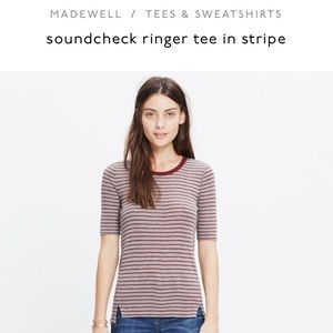 Madewell soundcheck ringer tee in stripe